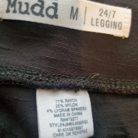 Mudd flex stretch leggings. Size medium juniors Dark grey. - Picture 5 of 13